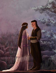 Indigenous LOTR - Arwen and Aragorn