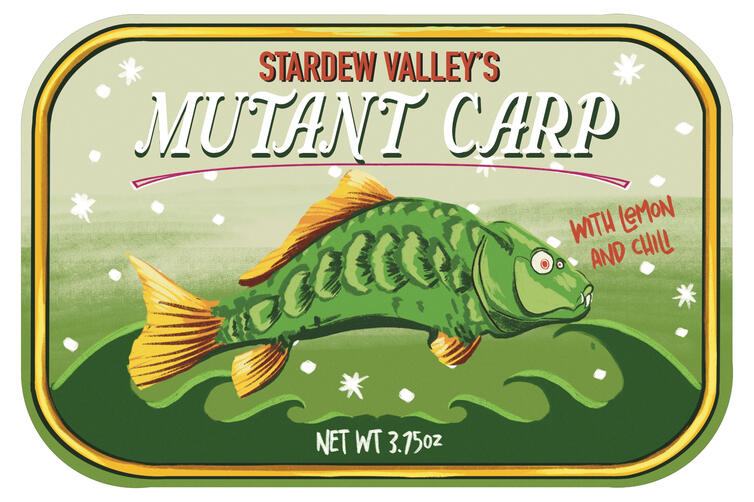 Stardew Valley Fish Tin Designs for merch